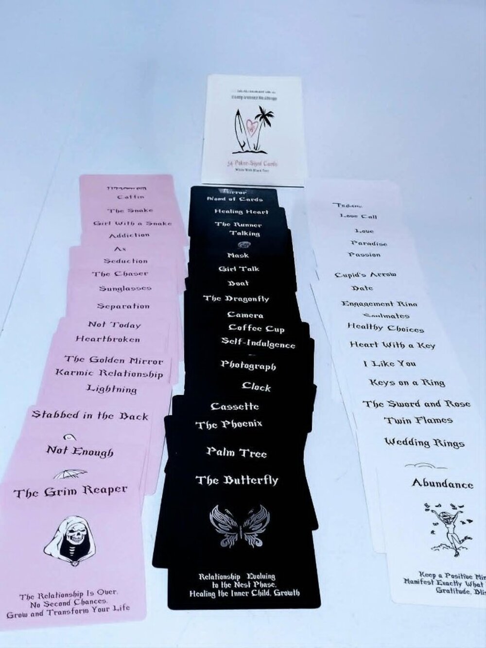 New - Neopolitan Island Time Wellness Love Oracle Cards in white box 54 cards